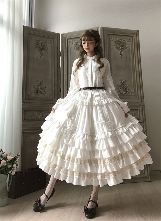 Little Dipper Camellia~ Sweet Lolita Underskirt Petticoat -Flexible Length -Ready Made