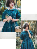 The Bank Where the Wild Thyme Blows~ Flower Embroidery Lolita OP out