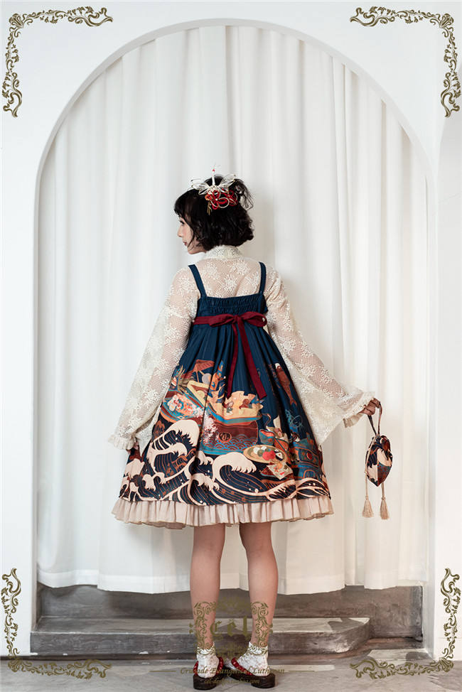 CEL Lolita ~Kaiseki Island Lolita JSK Super High Waist -Ready Made