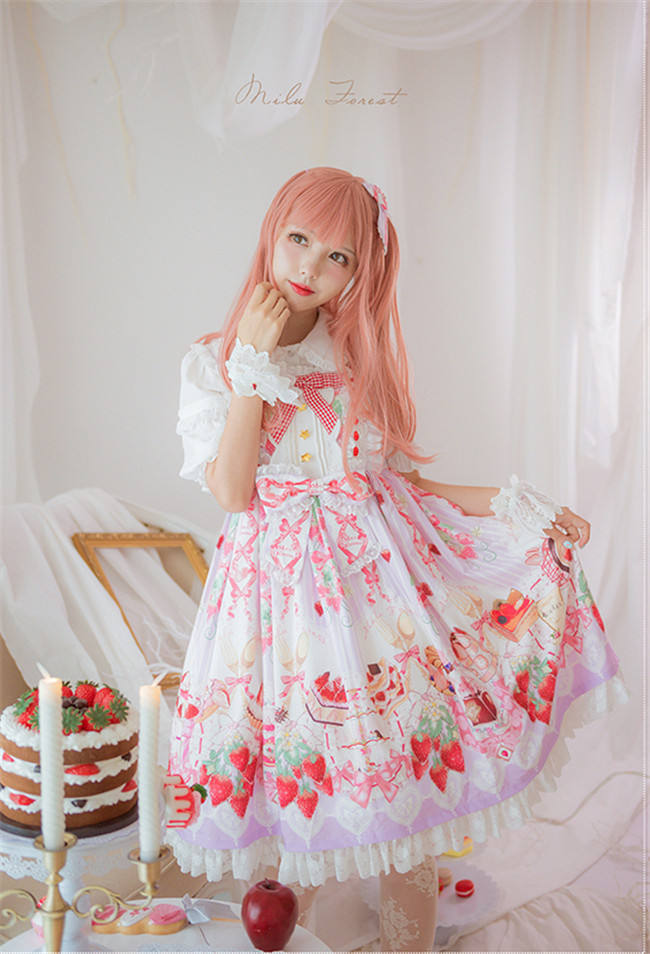 Strawberry Feast- Sweet Lolita JSK