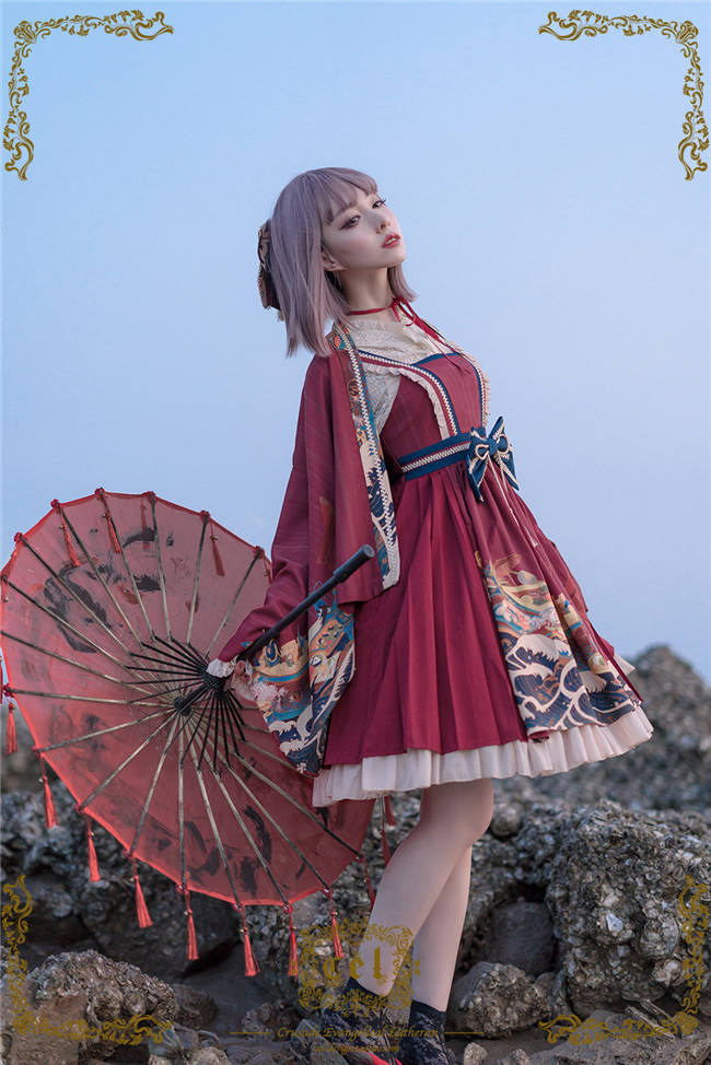 CEL Lolita ~Kaiseki Island Lolita JSK Slight High Waist -Ready Made