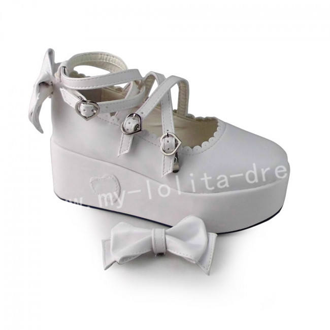 Sweet White Lolita High Platform