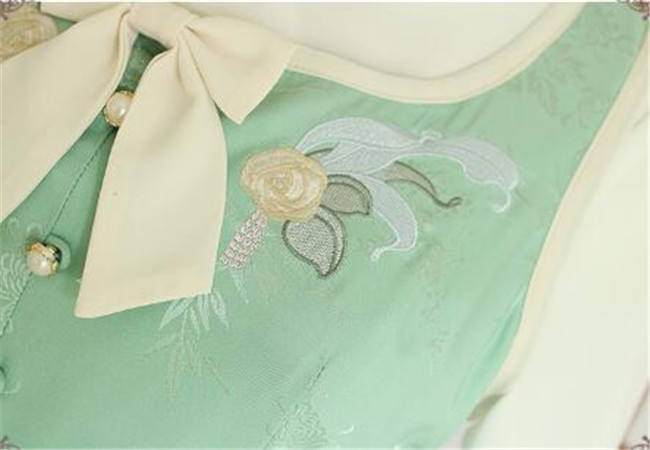The Inlaid Harp ~Qi Lolita JSK Dress With Overskirt