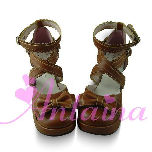 Square Heel Bow Lolita Sandals