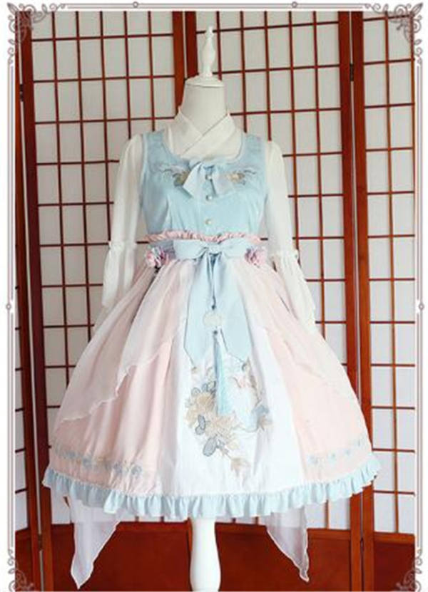 The Inlaid Harp ~Qi Lolita JSK Dress With Overskirt