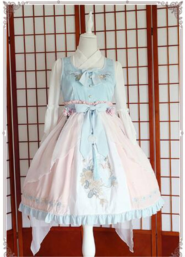 The Inlaid Harp ~Qi Lolita JSK Dress With Overskirt