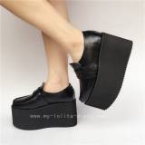 Black  Gothic High Heels Wedges Lolita Girls Shoes