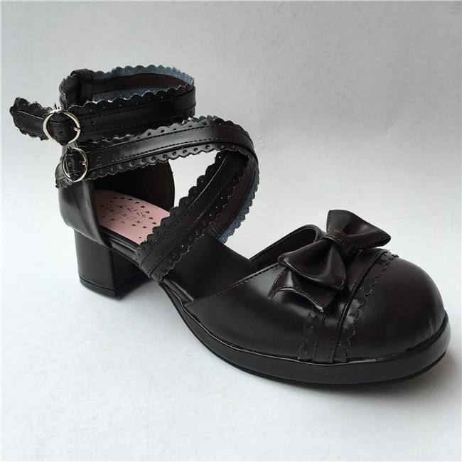 Square Heel Bow Lolita Sandals