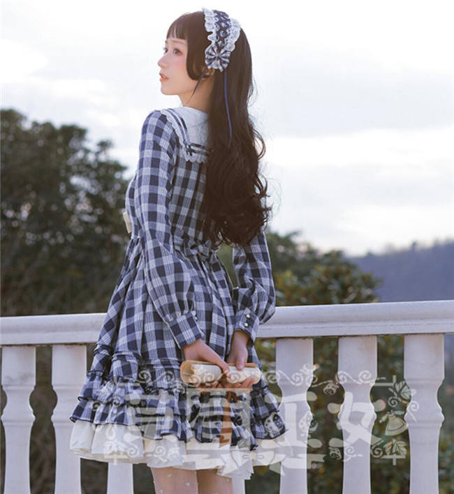 Strawbery Witch ~Sailor Style Gingham Lolita OP