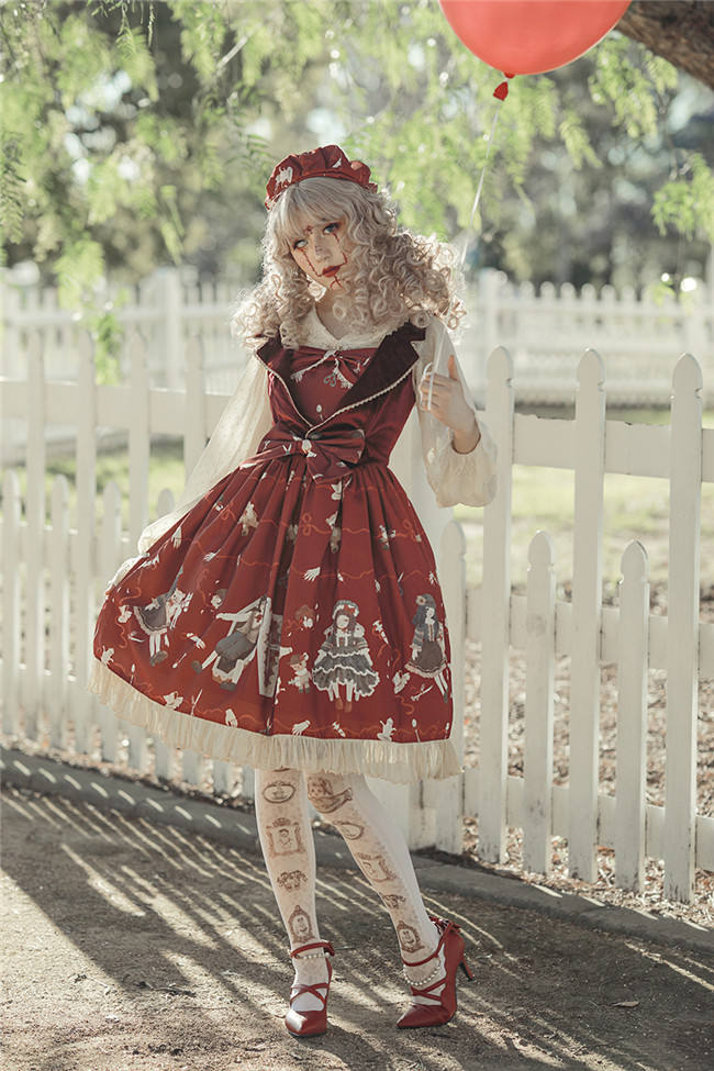 Infanta Broken Doll Fake Two Pieces Lolita JSK -Ready Made