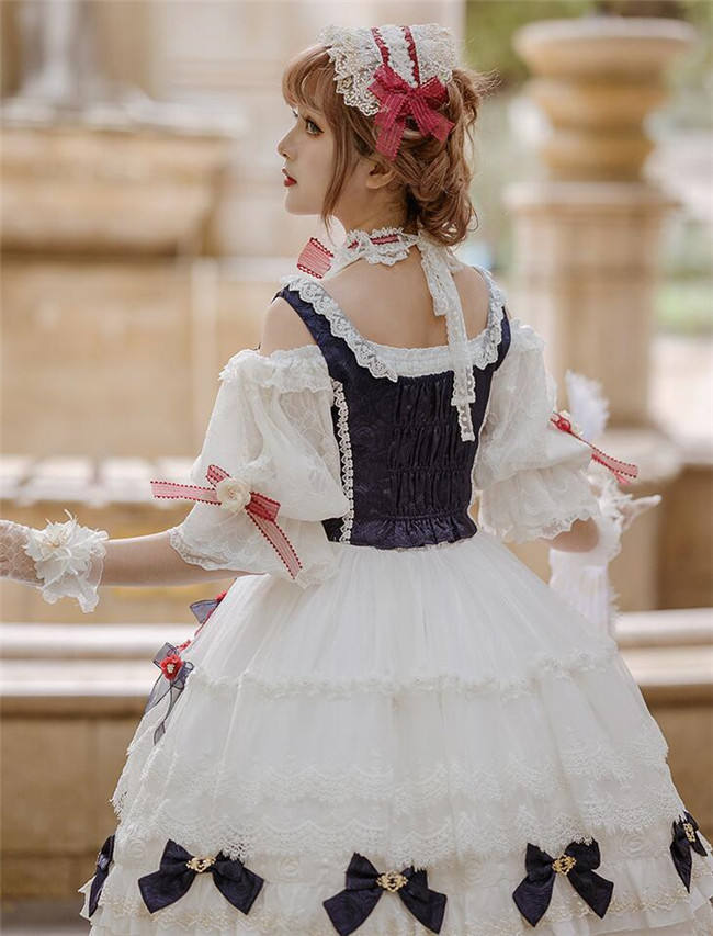 Little Dipper ~White Snow Lolita Vest + OP Set Short/Long Version