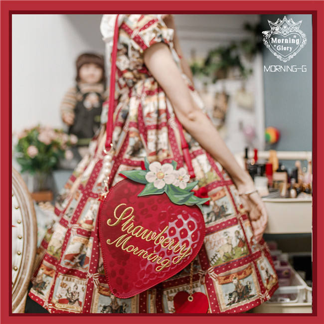 A Strawberry~Sweet Bows Lolita cross bag -Ready Made