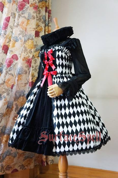 Surface Spell Illusion Realizer Gingham Jumper Lolita Dress
