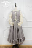 Alpine Maiden~ Vintage Lolita Stripe OP Dress -Pre-order
