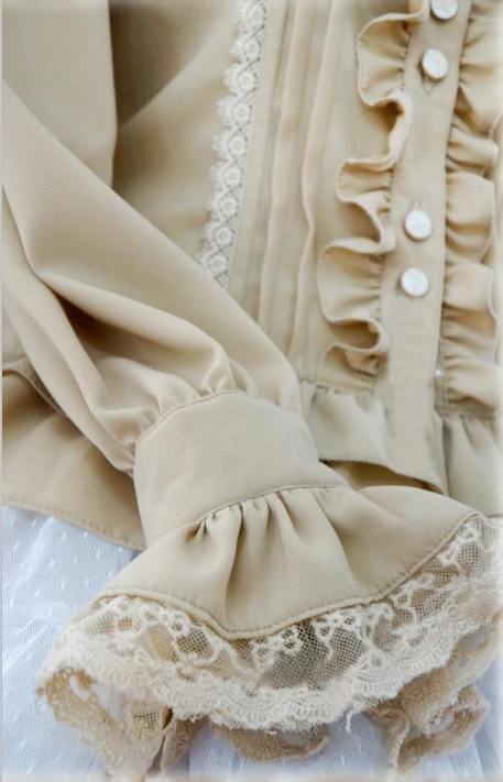 Rococo Style Lace Lolita Shirt Silk and Linen 5 Colors