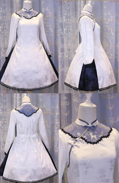 Hole Fairy Guide~ Qi Lolita OP Dress -Ready Made