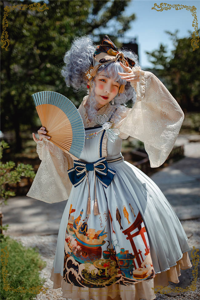 CEL Lolita ~Kaiseki Island Lolita JSK Slight High Waist -Ready Made