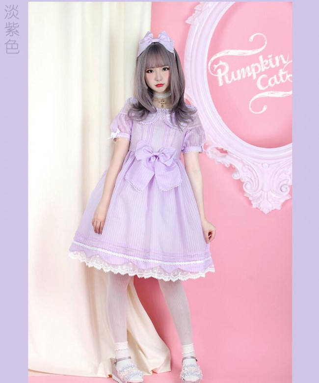 Pumpkin Cat Lolita ~Sweet Toothache~ Lolita OP -Ready made