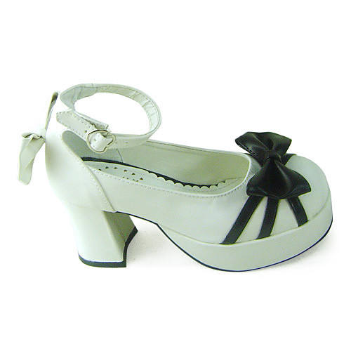 White Black Elegant Princess Shoes