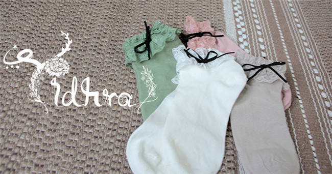 Yidhra  -Forest City- Cotton Lolita Ankle Socks