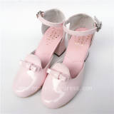 Sweet Pink Glossy Lolita Heels Shoes