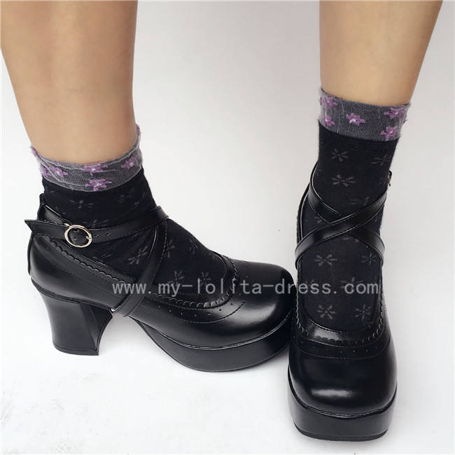Cross Straps High Heel Lolia Shoes