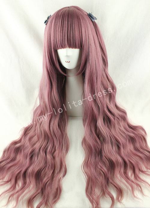 Rosy Brown Plum Curls Lolita Wig