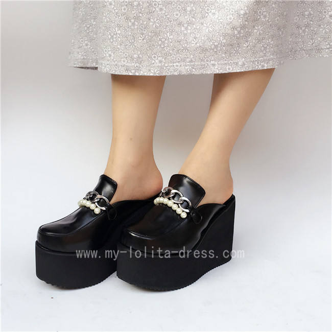 Sweet Matte Black Lolita High Platform