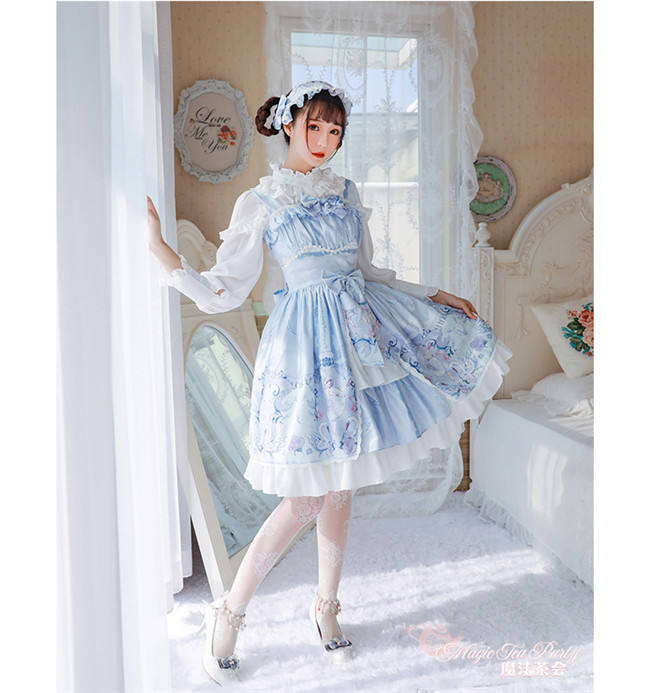 Magic Tea Party ~Swan Lake~ Classic Lolita OP/JSK-Ready Made