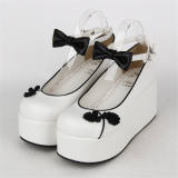 Angelic Imprint- Elegant Bow Embroidery Qi Lolita High Platform Shoes