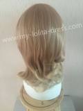 Brown or Gold Lolita Curls Short Wig off