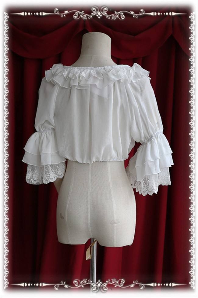 Infanta Hime Sleeves Chiffon Lolita Short Version Blouse