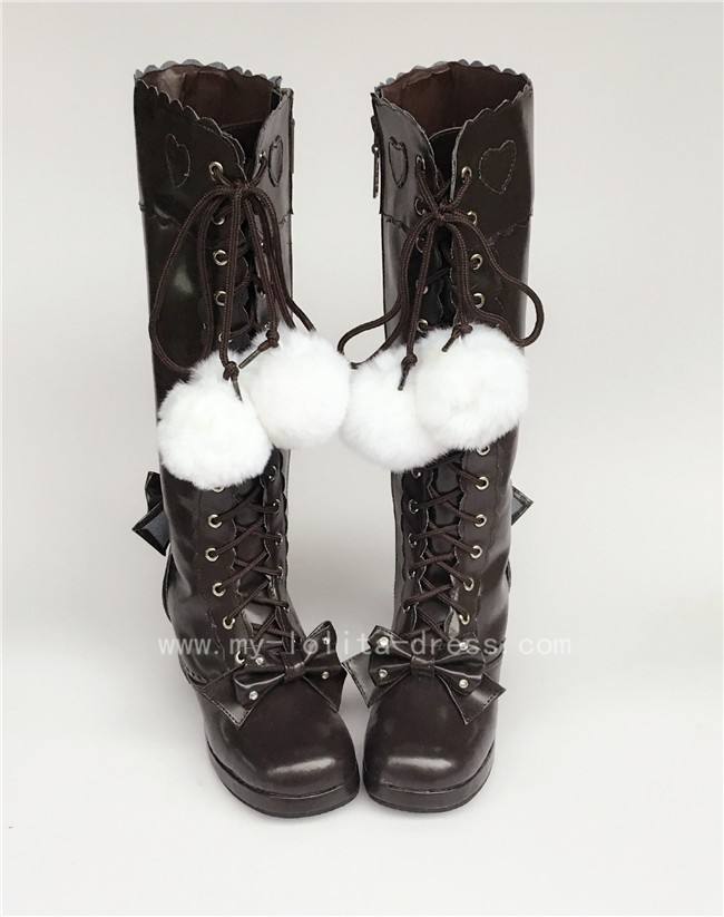 Sweet Pink Bows Lolita Boots