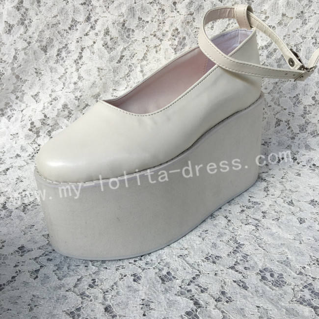 Lady's Sweet Cream White Lolita High Platform