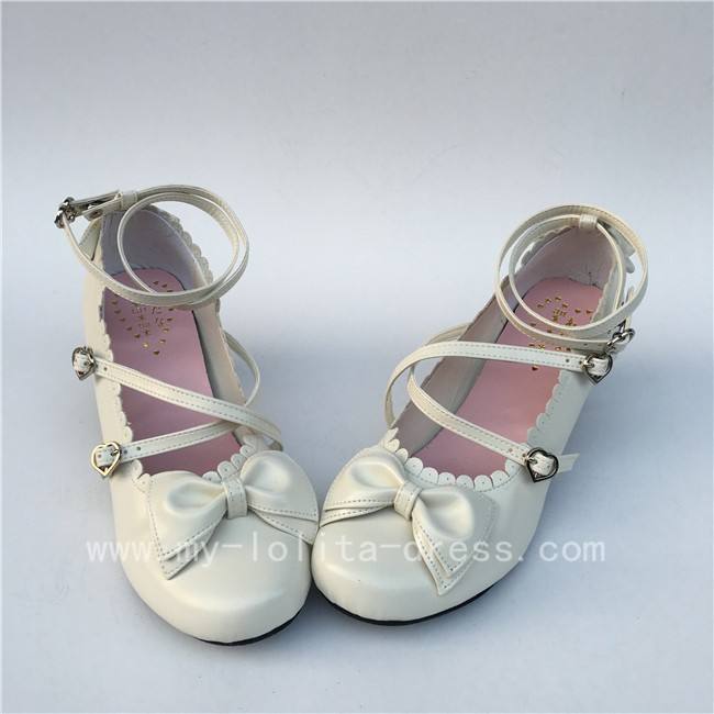 Classic Tea Party Shoes Purple Bow Lolita