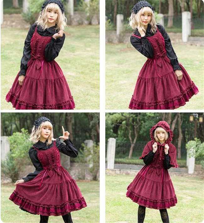 The Wolfing Red Riding Hat Thickening Lolita Jumper