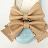 Chariming Blue Matte Lolita Heels Shoes with Bows