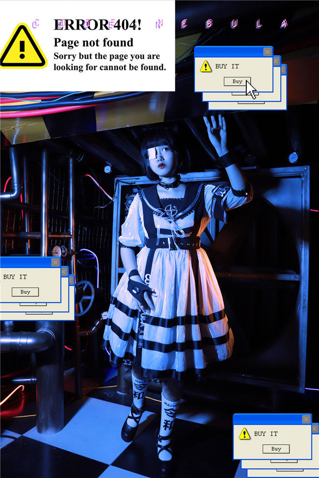Lilith House ~NEBULA Punk Style Lolita OP -Ready Made