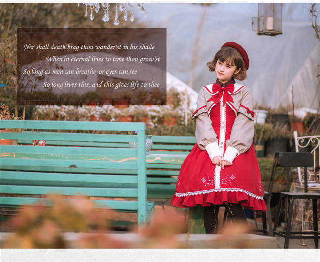Star Academy~ College Style Embroidery Lolita JSK+Coat+Beret -Pre-order Closed