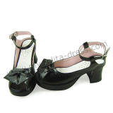 Black Bows Lolita Sandals