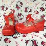 Red Bows Lolita Flats Shoes