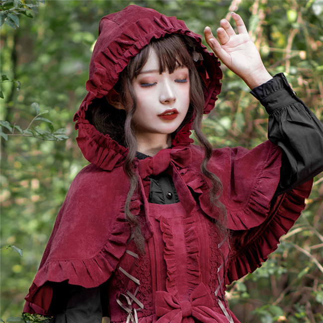 The Wolfing Red Riding Hat Thickening Lolita Jumper