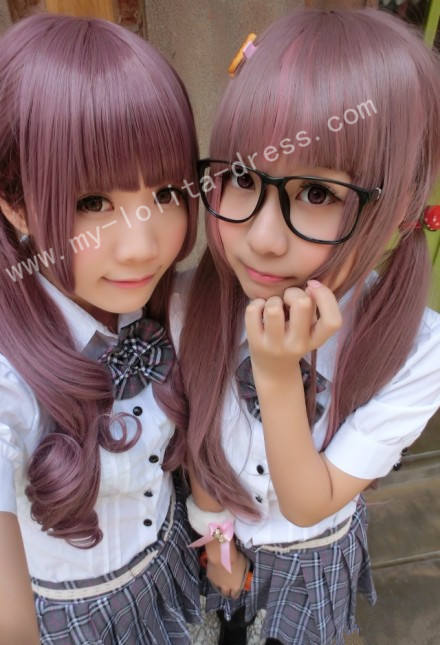 AMO 70cm Lavender Pink Curls Lolita Wig