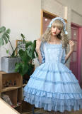 Little Dipper Tasya~ Chiffon Lolita Med-length OP Dress -Ready Made