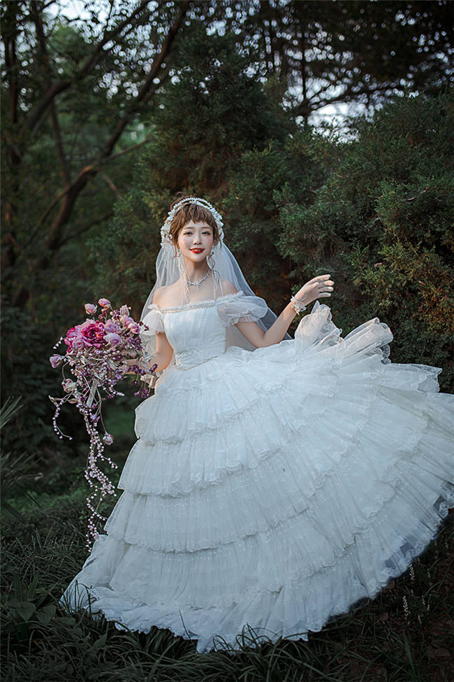 Moon Lover ~ Elegant Lolita OP Bridal Design -Pre-order