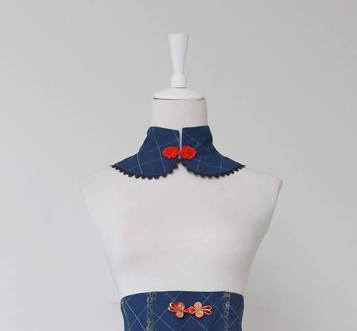 Neverland ~Chinese Palace Lanterns~ High Waist Skirt -Dark Blue M- IN STOCK