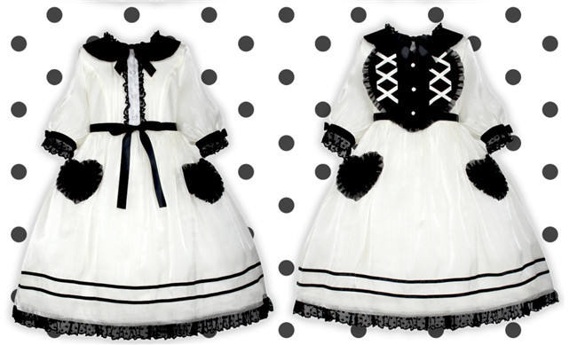 Pumpkin Cat Lolita ~Sweet Toothache~ Lolita OP -Ready made