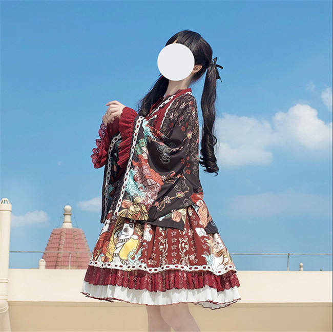 Alice Girl ~Lucky Cat~ Kimono Style Lolita JSK