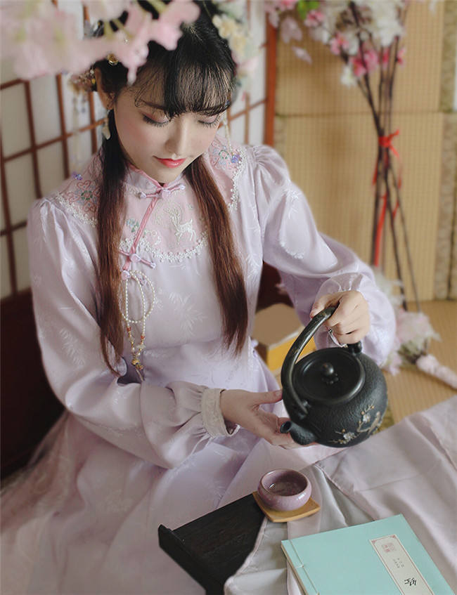 Hole Fairy Guide~ Qi Lolita OP Dress -Ready Made