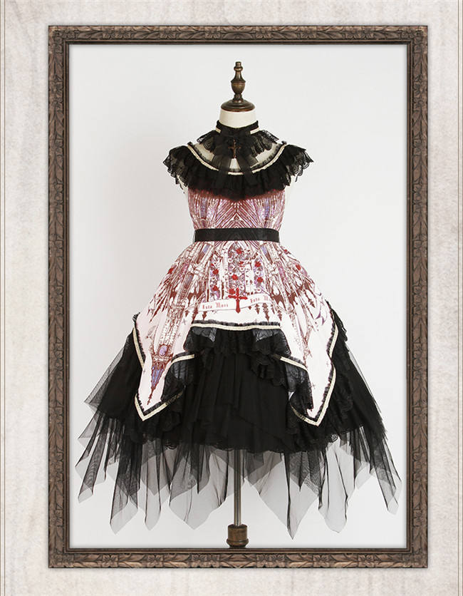Reflection Church~ Gothic Lolita Printed JSK Dress Set